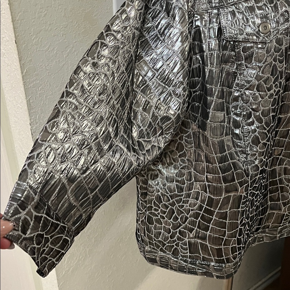 Ruby Rd. Metallic Crocodile Jacket - image 3